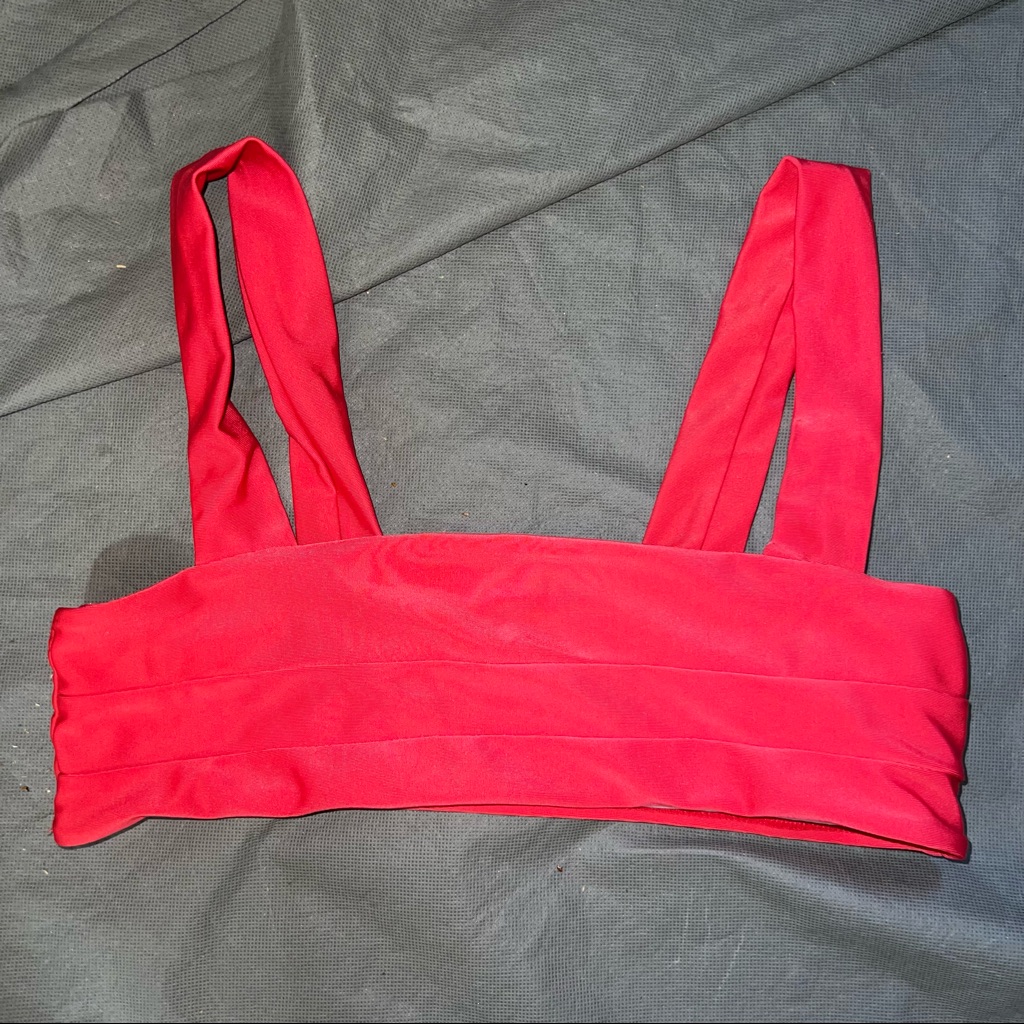 Racy Red Bikini Top Swim Bathing Suit Woman’s Medium